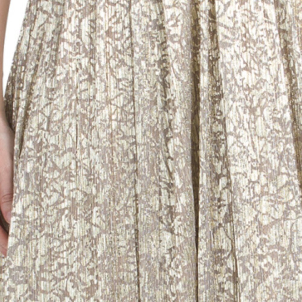 AIDAN MATTOX Off The Shoulder Metallic Gown - Picture 5 of 5